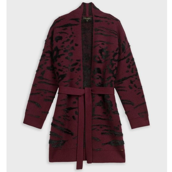 Ted Baker Safrohn Jacquard Long Cardigan - Picture 5 of 9